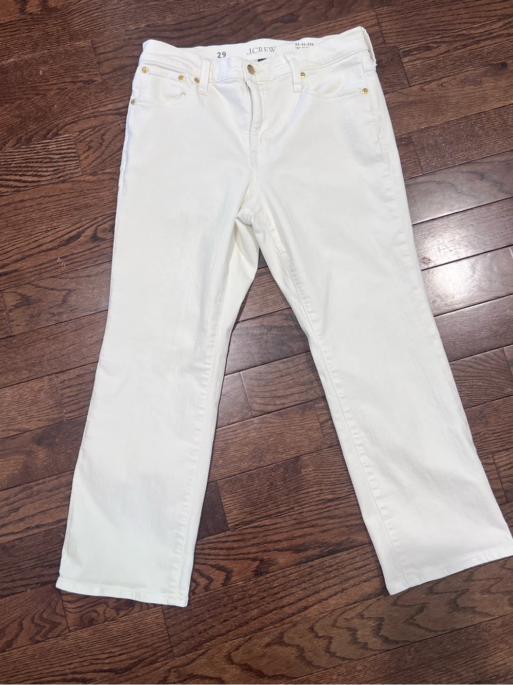 J. Crew White KICKOUT 03 cropped denim sz 29 - Picture 2 of 8